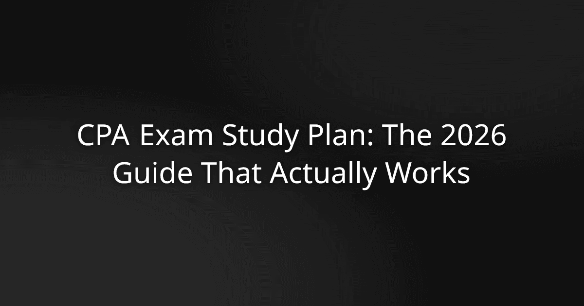 CPA exam study plan guide for 2026